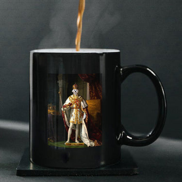 Personalized Dog Gift Idea - Royal Dog's Portrait 55 For Dog Lovers - Black Mug